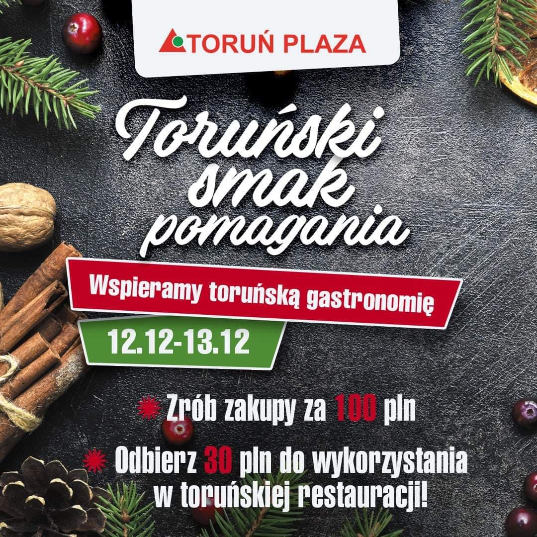 Grafika z napisem Toruński Smak Pomagania