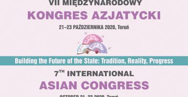 Grafika promująca VII Międzynarodowy Konkres Azjatycki, który odbył się w dniach 21-23 października 2020 w Toruniu