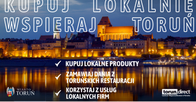Plakat akcji Kupuj Lokalnie - Wspieraj Toruń