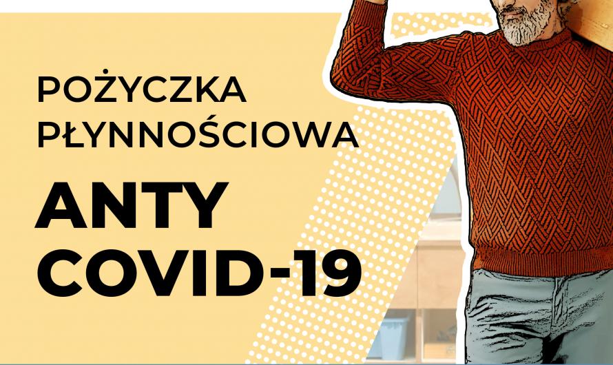 Grafika z tekstem pożyczka płynnościowa anty COVID-19 