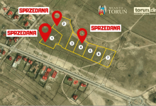 Grafika przestawiająca obszar nr 3 w Strefie Inwestycyjno-Logistycznej Toruń-Wschód. Widoczny podział terenu na konkretne działki